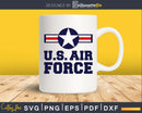 US Air Force Red line Logo svg png Cut File