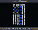 Us Air Force Retired Distressed American Flag Svg Dxf Png