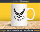 US Air Force Wing Veteran svg png eps Cut File