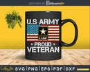US Army Proud Veteran With American Flag Svg T-shirt Design