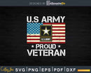 US Army Proud Veteran With American Flag Svg T-shirt Design