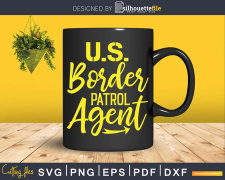 US Border Patrol Agent Svg Dxf Cricut File