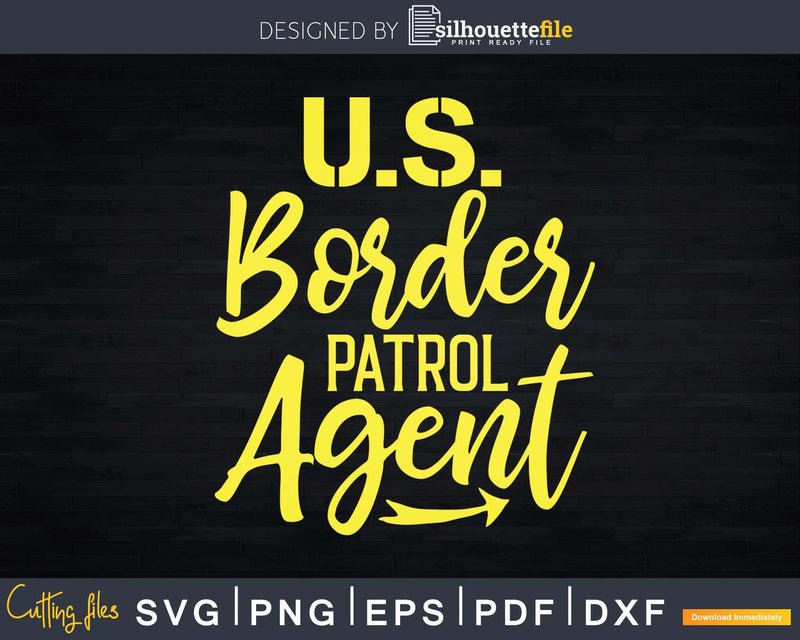 US Border Patrol Agent Svg Dxf Cricut File