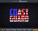 US Flag Lettering Coast Guard Svg Cricut Cut Files