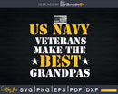 US Navy Veterans Make the Best Grandpas Faded Grunge Svg