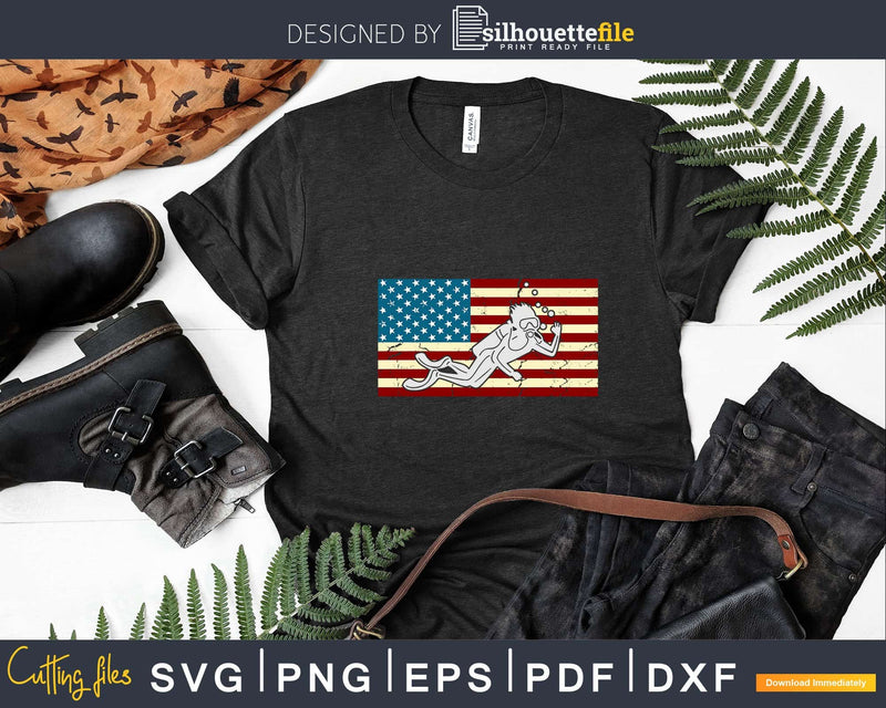 USA America Flag Scuba Png Svg T-shirt Design
