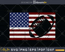 USA American Flag Football Player Perfect svg png dxf cut