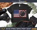 USA American Flag Football Player Perfect svg png dxf cut