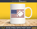 USA American Flag Football Player Perfect svg png dxf cut