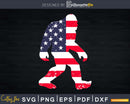 USA Flag Bigfoot Sasquatch Sticker SVG PNG dxf Silhouette