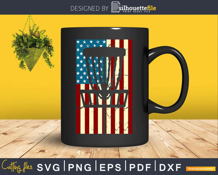 USA Flag Disc Golf Svg T-shirt Design