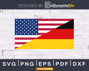 USA Germany Dual Flag Sticker svg cricut png digital files