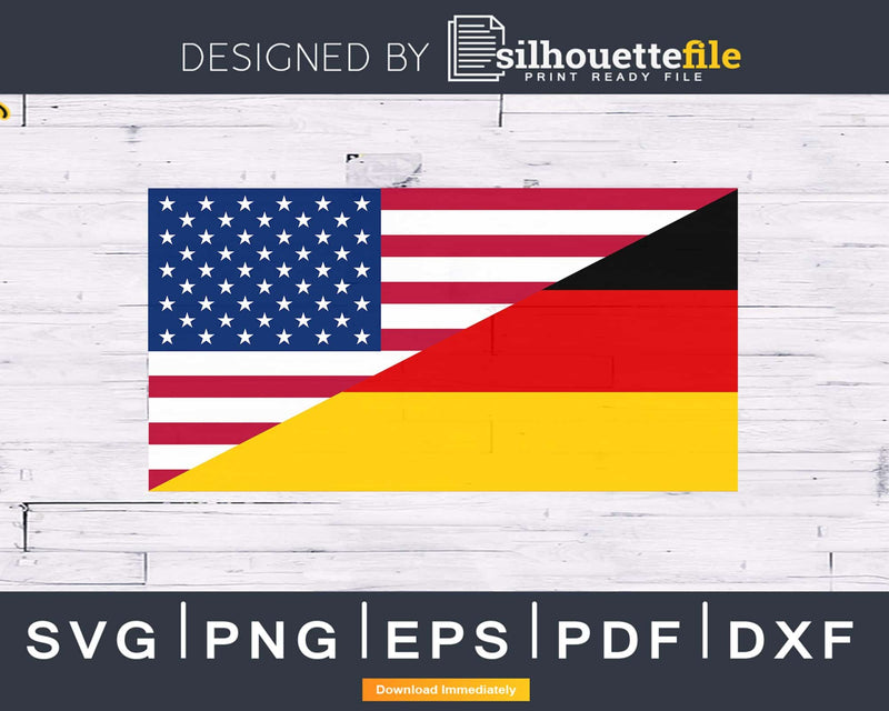 USA Germany Dual Flag Sticker svg cricut png digital files