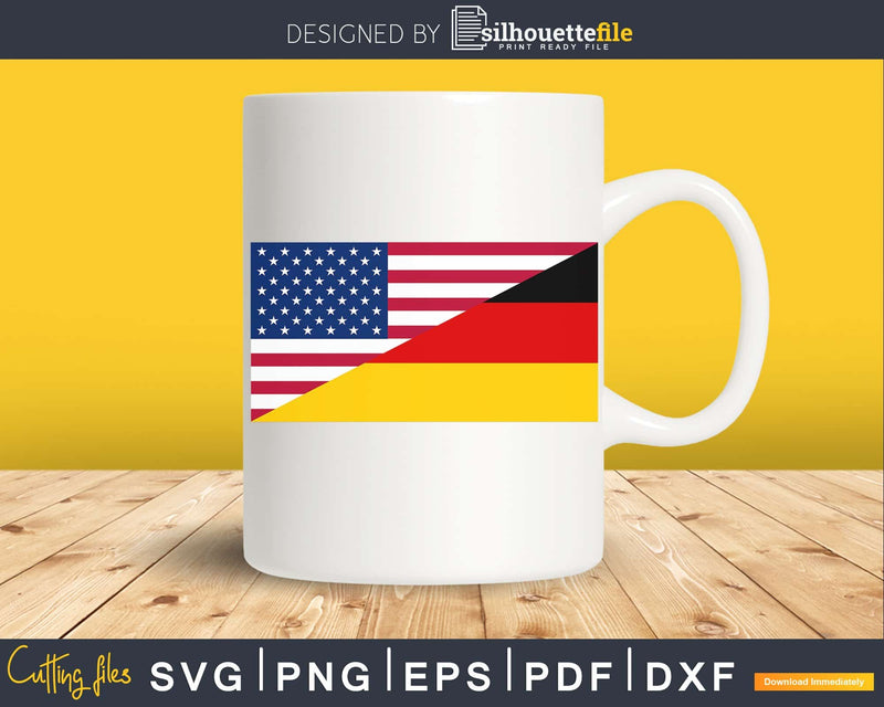 USA Germany Dual Flag Sticker svg cricut png digital files