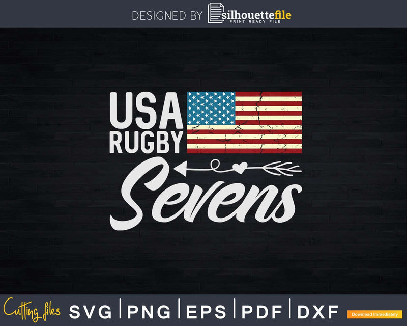 USA Rugby Sevens 7s Proud Fans Of American Team Svg Dxf Cut