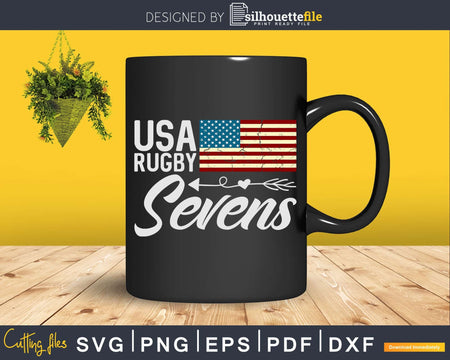 USA Rugby Sevens 7s Proud Fans Of American Team Svg Dxf Cut