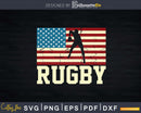 USA Rugby Vintage Flag Silhouette Svg Cut File