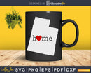 Utah UT Home Native Heart Map svg cricut cut files