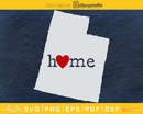 Utah UT Home Native Heart Map svg cricut cut files