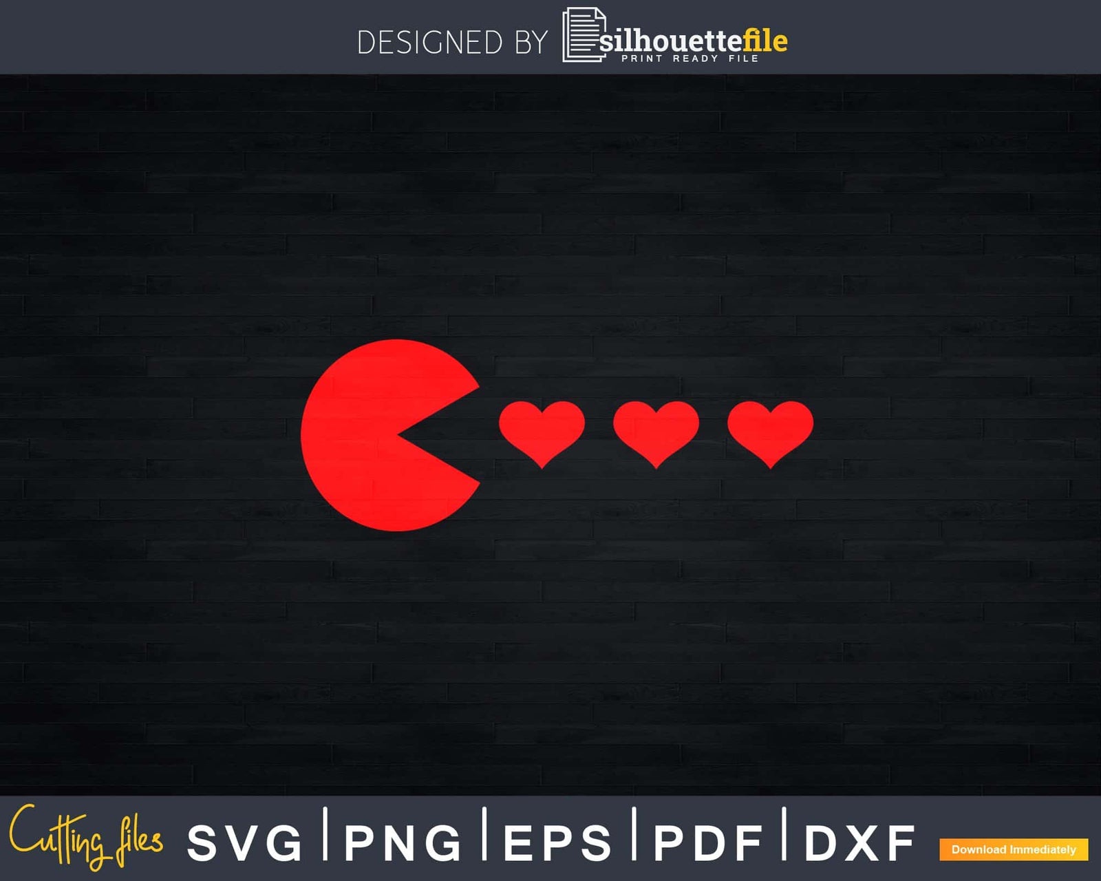 Valentines Day Svg Hearts Svg Cut File For Cricut Or For | Silhouettefile