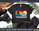 Vermont Pride Bigfoot Mountains Retro Nature Svg Shirt