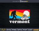 Vermont Pride Bigfoot Mountains Retro Nature Svg Shirt