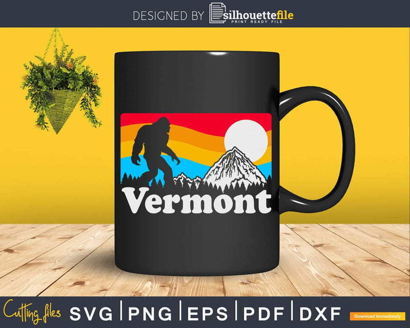 Vermont Pride Bigfoot Mountains Svg Shirt Designs Cut Files