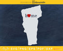 Vermont VT Home Heart Native Map svg cricut cut silhouette