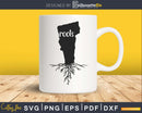 Vermont VT Roots Home Native Map silhouette digital cut svg