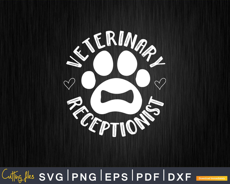 Vet Receptionist Veterinary Svg Png Graphic T-shirt Designs