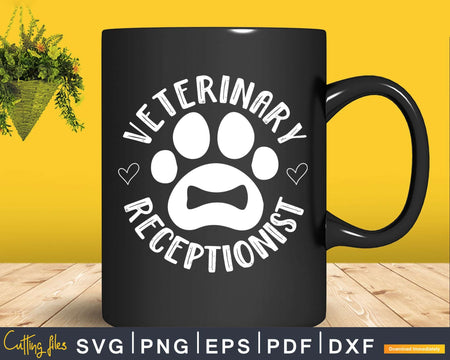 Vet Receptionist Veterinary Svg Png Graphic T-shirt Designs