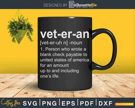 Veteran Definition Svg T-shirt Design
