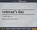 Veteran’s day definition svg printable file