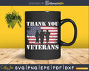 Veterans Day I Wear Red Poppy Flower Thank You American Svg