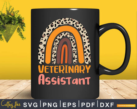 Veterinary Assistant Vet Tech Rainbow Veterinarian Svg Png