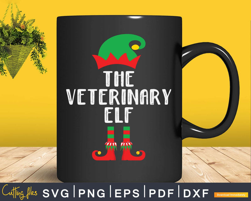 Veterinary Elf Group Christmas Funny Pajama Svg Png Digital