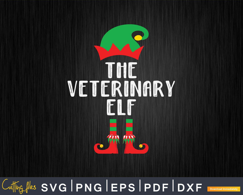 Veterinary Elf Group Christmas Funny Pajama Svg Png Digital