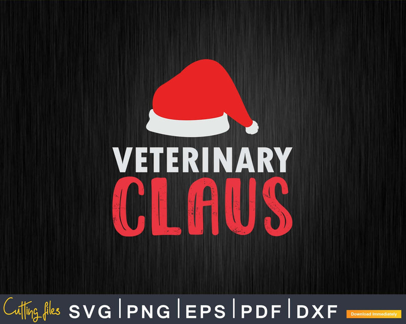 Veterinary Santa Claus Christmas Svg Png Graphic T-shirt