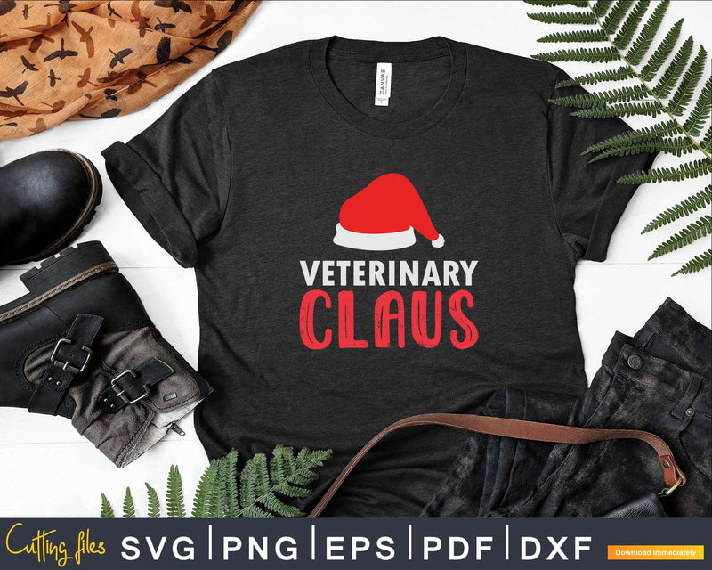 Veterinary Santa Claus Christmas Svg Png Graphic T-shirt