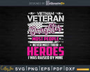 Vietnam Veteran Daughter Raised By My Hero Svg T-shirt