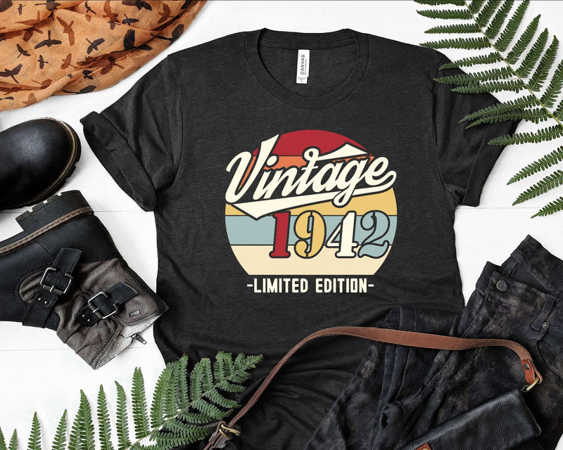 Vintage 1942 Limited Edition Birthday T-shirt SVG Bundle