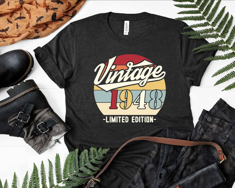Vintage 1948 Limited Edition Birthday T-shirt SVG Bundle