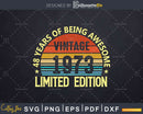 Vintage 1973 48th Birthday Limited Edition Svg T-shirt