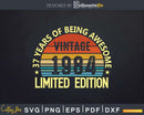 Vintage 1984 37th Birthday Limited Edition Svg T-shirt