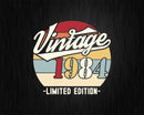 Vintage 1984 Limited Edition Birthday T-shirt SVG Bundle