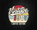 Vintage 1985 Limited Edition Birthday T-shirt SVG Bundle