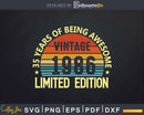Vintage 1986 35th Birthday Limited Edition Svg T-shirt