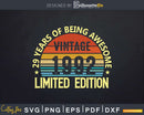 Vintage 1992 29th Birthday Limited Edition Svg T-shirt