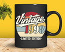 Vintage 1998 Limited Edition Birthday T-shirt SVG Bundle