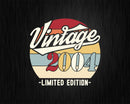 Vintage 2004 Limited Edition Birthday T-shirt SVG Bundle